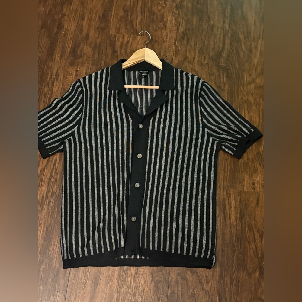 Todd Snyder - Silk Cotton Striped Bungalow Sweater Polo (Medium) - Picture 2 of 6